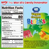 AMOS 4D Vegan Gummy Blocks Candy - 240g
